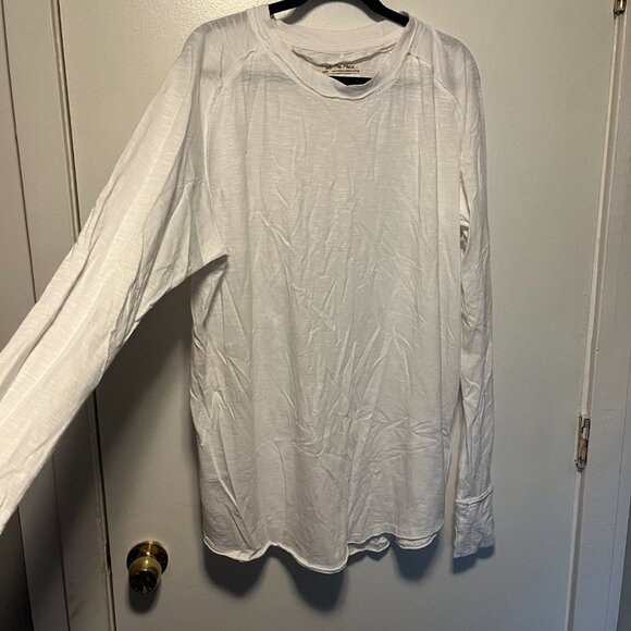 We The Free White Long Sleeve Slub Knit Tee Shirt – Women’s Large - Picture 3 of 5